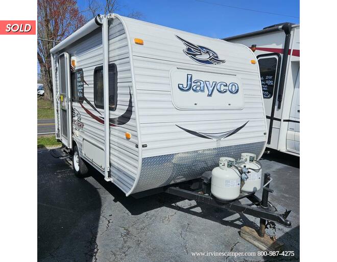 2015 Jayco Jay Flight SLX 145RB Travel Trailer at Irvines Camper Sales STOCK# 1159 Exterior Photo