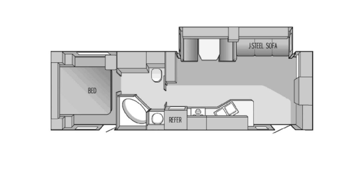 2003 Jayco Eagle 300FSS Travel Trailer at Irvines Camper Sales STOCK# 1166 Floor plan Layout Photo