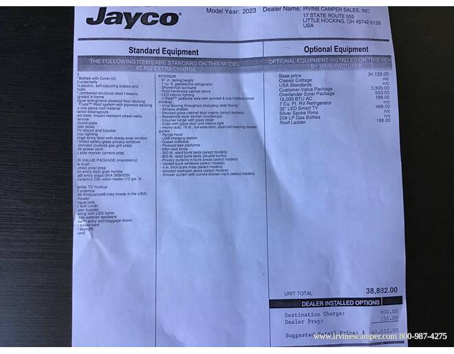 2023 Jayco Jay Flight 274BH Travel Trailer at Irvines Camper Sales STOCK# 1033 Photo 11