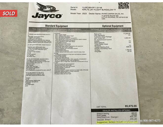 2023 Jayco Jay Flight Bungalow Destination Trailer 40RLTS Travel Trailer at Irvines Camper Sales STOCK# 1043 Photo 16