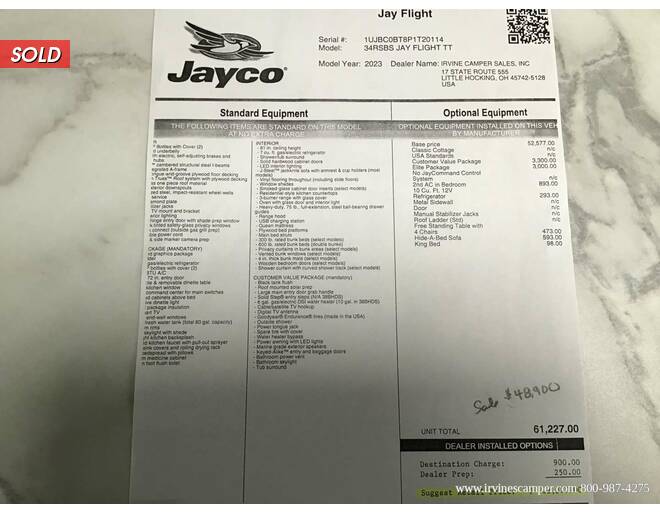 2023 Jayco Jay Flight 34RSBS Travel Trailer at Irvines Camper Sales STOCK# 1046 Photo 14