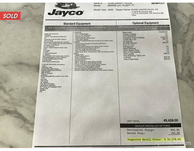 2023 Jayco Jay Flight 280RKS Travel Trailer at Irvines Camper Sales STOCK# 1057 Photo 11