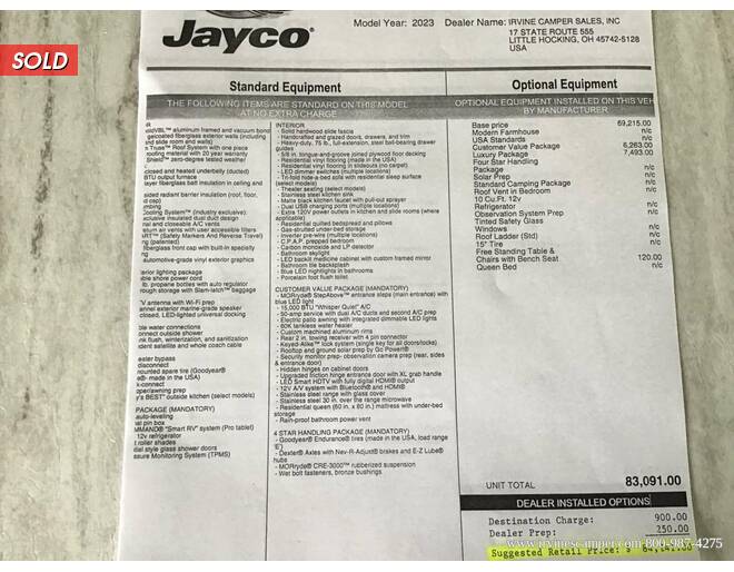 2023 Jayco Eagle HT 28.5RSTS Fifth Wheel at Irvines Camper Sales STOCK# 1063 Photo 13