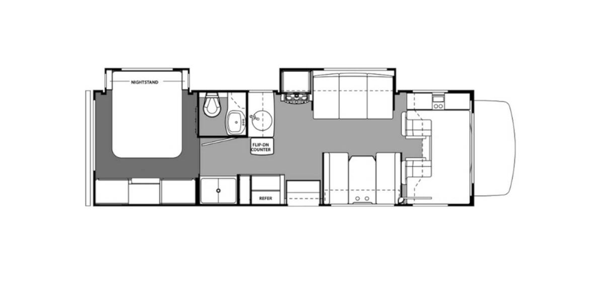 2015 Sunseeker 2860DS Class C at Irvines Camper Sales STOCK# 1070 Floor plan Layout Photo