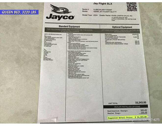 2024 Jayco Jay Flight SLX 195RB Travel Trailer at Irvines Camper Sales STOCK# 1105 Photo 8