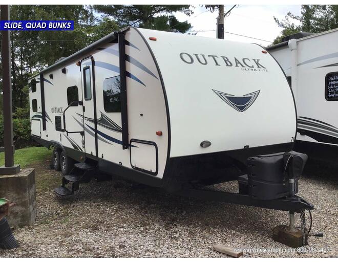 2017 Keystone Outback Ultra-Lite 293UBH Travel Trailer at Irvines Camper Sales STOCK# 1112 Exterior Photo