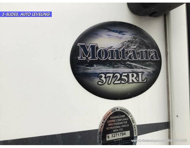 2013 Keystone Montana 3725RL Fifth Wheel at Irvines Camper Sales STOCK# 1129 Photo 3