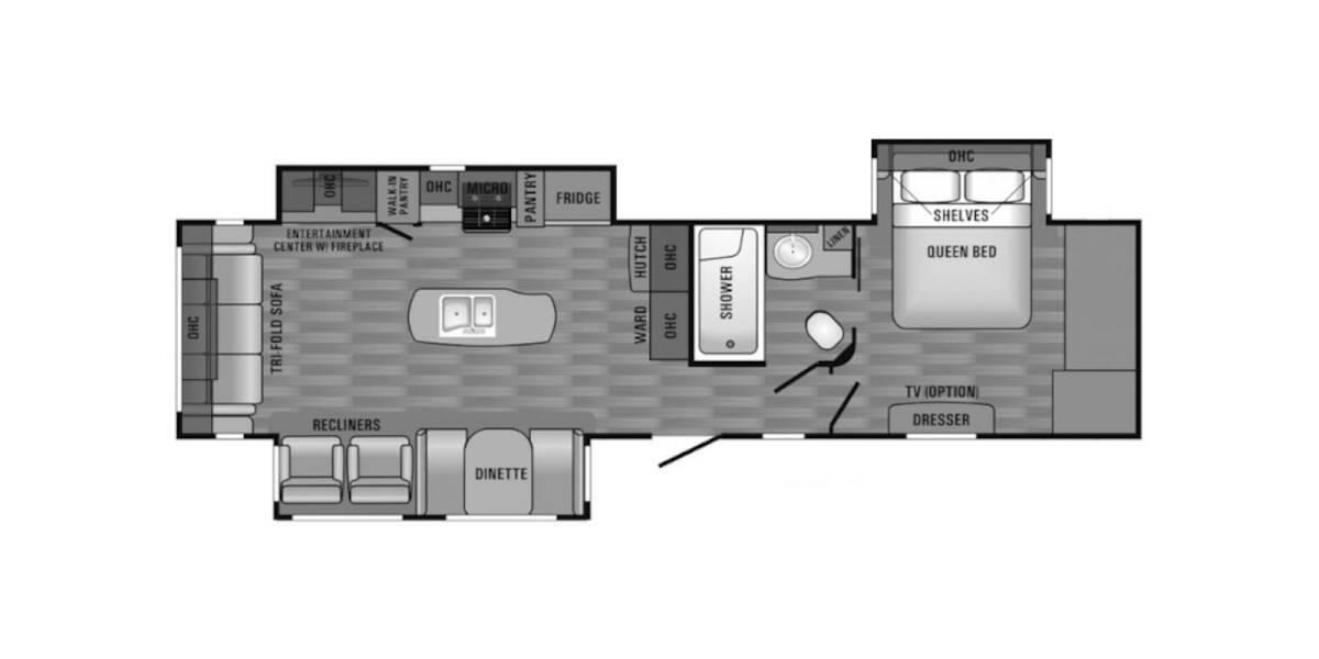 2017 Jayco Eagle 330RSTS Travel Trailer at Irvines Camper Sales STOCK# 1142 Floor plan Layout Photo