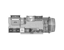2021 Jayco Greyhawk Ford E-450 29MV Class C at Irvines Camper Sales STOCK# 1156 Floor plan Image